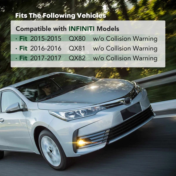 Front Passenger Fog Light Bezel for INFINITI QX80 2015-2017 SUV