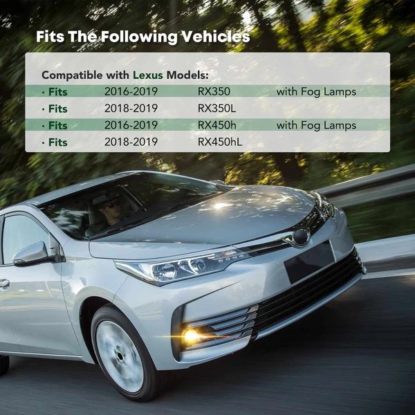 Front Passenger Fog Light Trim for Lexus RX350 RX450h 2016-2019 RX350L RX450hL 2018-2019