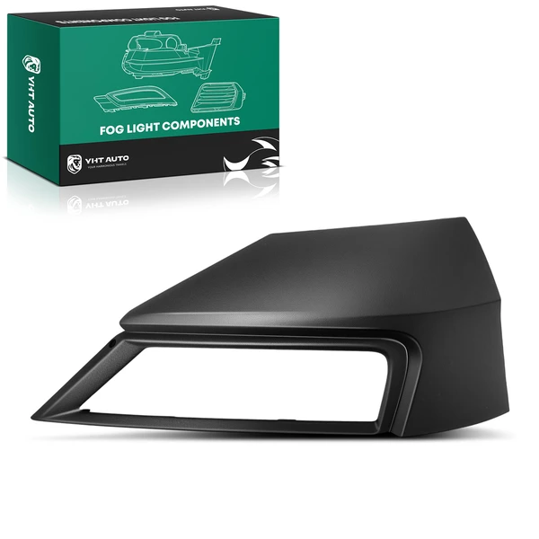 Front Passenger Textured Black Fog Light Trim for VW Tiguan 18-21 with Fog Lamps