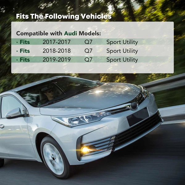 Front Passenger Fog Light Trim for Audi Q7 2017-2019 Sport Utility 4-Door