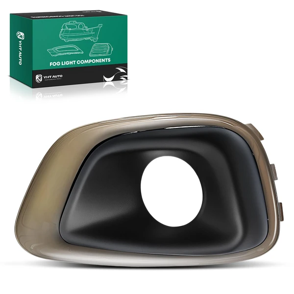 Front Passenger Fog Light Bezel with Chrome Trim for 2014-2017 Jeep Compass