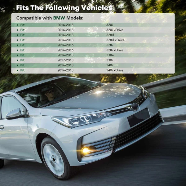 Front Passenger Fog Light Bezel for BMW F30 320i 328d 328i 330e 340i xDrive