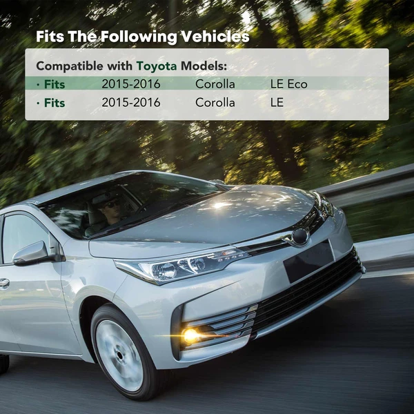 Front Passenger Fog Lamp Light Bezel for 2015-2016 Toyota Corolla