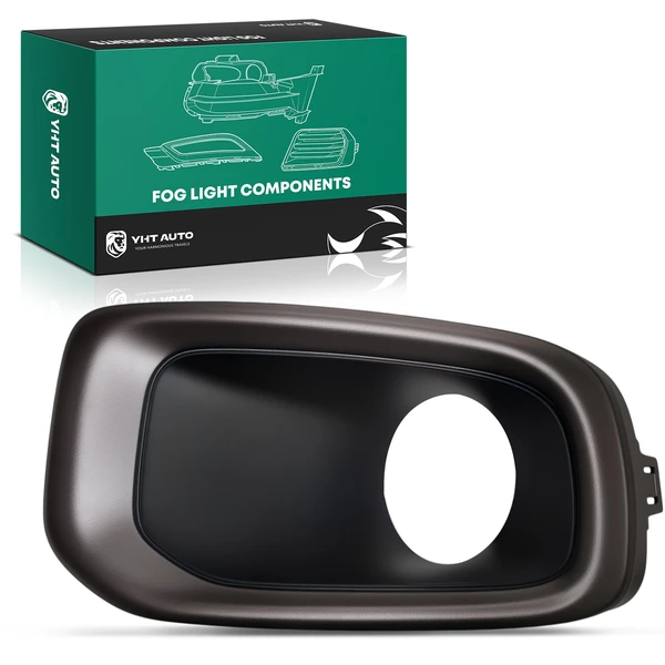 Front Passenger Fog Light Bezel Black+Bronze for Jeep Renegade 2015-2018