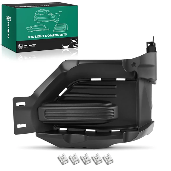 Front Passenger Fog Light Cover with Mounting Hardware for Ford Explorer 2020-2024