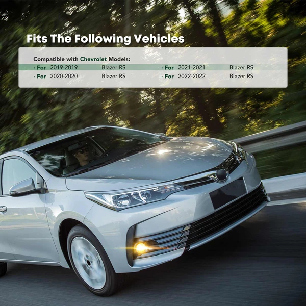 Front Passenger Fog Light Trim Lamp Bezel for 2019-2022 Chevrolet Blazer