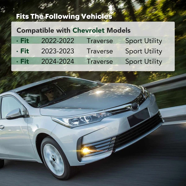 Front Passenger Fog Light Cover for 2022-2024 Chevrolet Traverse