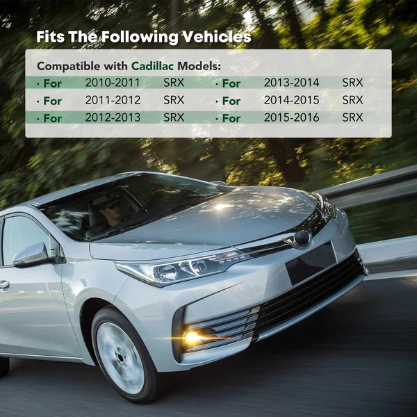Front Driver Fog Lamp Bezel Light Trim for Cadillac SRX 2010-2016