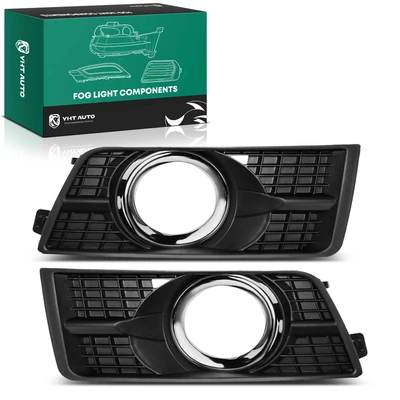 2 Pcs Front Fog Lamp Bezel Light Trim