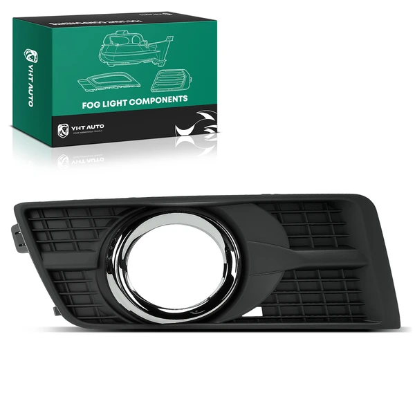 Front Passenger Fog Light Cover Bezel with Chrome Trim Ring for Cadillac SRX 2010-2016