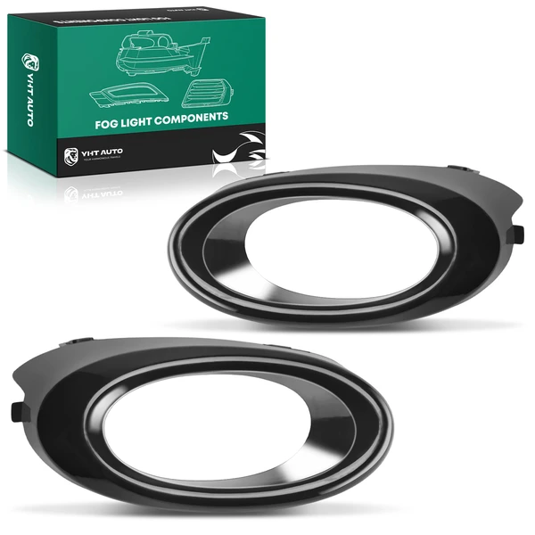 2 Pcs Front Driver & Passenger Fog Light Trim for 2013-2015 Honda Civic