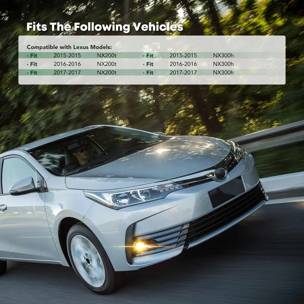 Front Driver Chrome Fog Light Trim for Lexus NX200t 2015-2017 NX300h