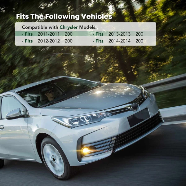 Front Driver Fog Light Bezel Driving Lamp Trim for Chrysler 200 2011-2014