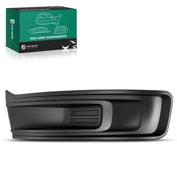 Front Driver Black Plastic Fog Light Bezel for 2013-2019 Ford Flex