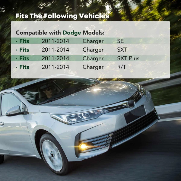 Front Driver Fog Lamp Light Bezel for 2011-2014 Dodge Charger