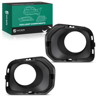 2 Pcs Front Driver & Passenger Plastic Fog Light Bezel