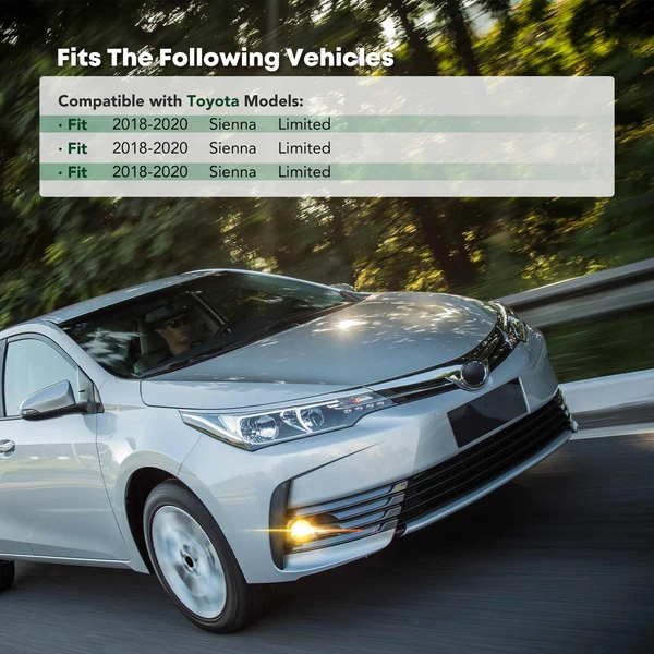 Front Driver Fog Light Bezel for Toyota Sienna Limited 2018-2020