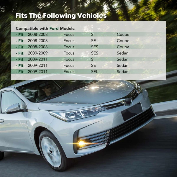 Front Passenger Fog Light Bezel for 2008-2011 Ford Focus