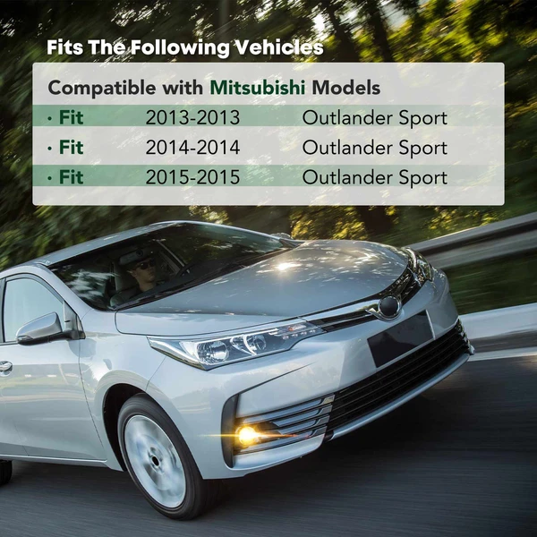 Front Passenger Fog Light Bezel for Mitsubishi Outlander Sport 2013-2015