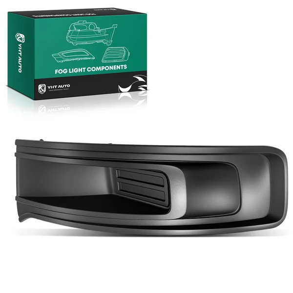 Front Passenger Black Plastic Fog Light Bezel for 2013-2019 Ford Flex