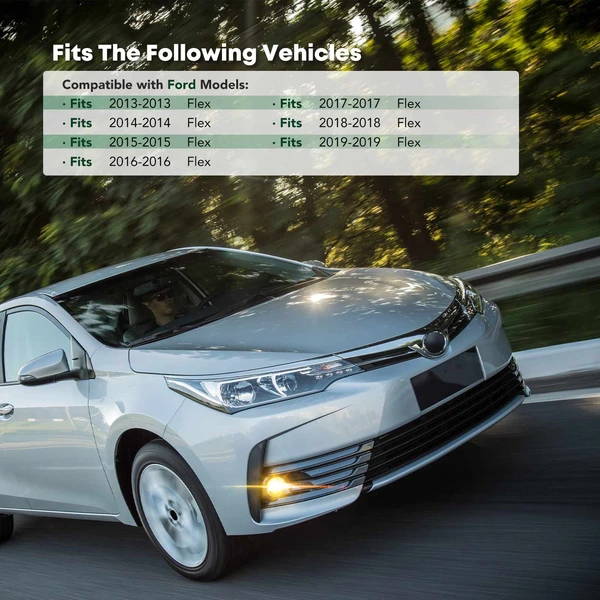 Front Passenger Black Plastic Fog Light Bezel for 2013-2019 Ford Flex