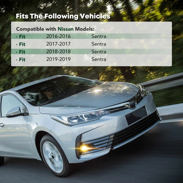 Front Passenger Fog Light Bezel for Nissan Sentra 2016-2019