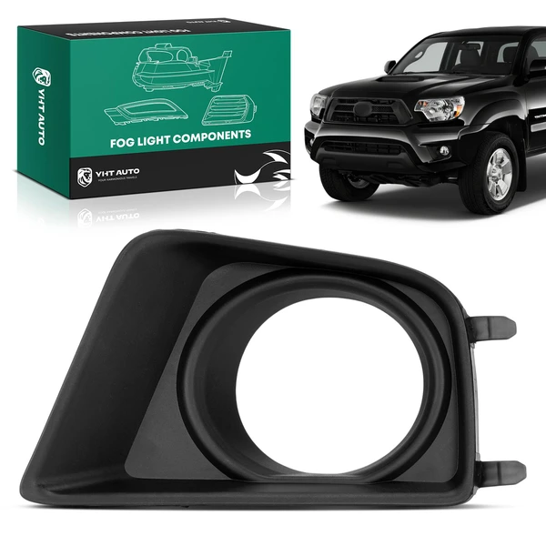 Front Passenger Fog Lamp Light Bezel with Fog Light Hole for 2012-2015 Toyota Tacoma