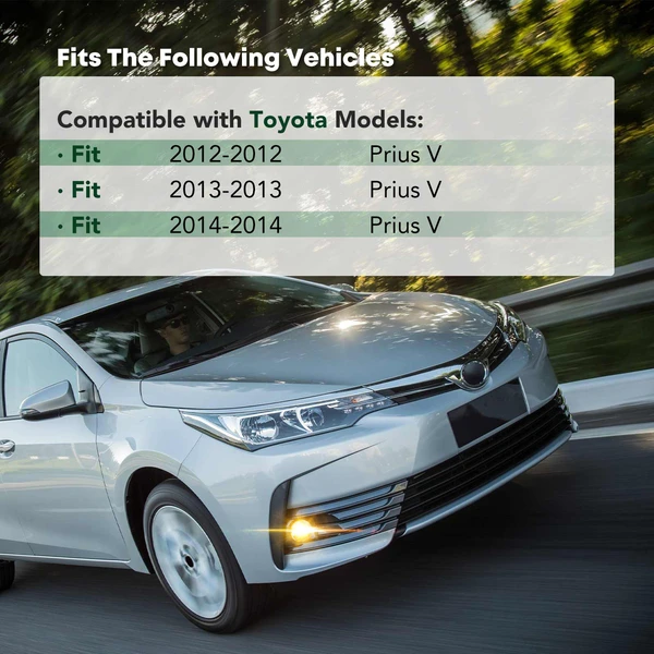 Front Passenger Plastic Fog Light Trim for Toyota Prius V 2012-2014