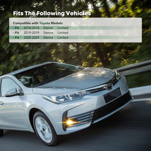 Front Passenger Fog Light Bezel for Toyota Sienna Limited 2018-2020