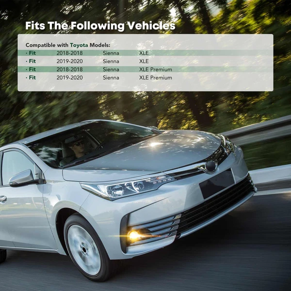 Front Passenger Fog Light Trim for Toyota Sienna XLE XLE Premium 2018-2020