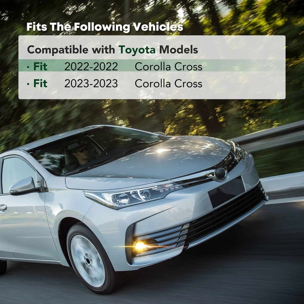 Front Passenger Fog Light Trim Lamp Bezel for 2022-2023 Toyota Corolla Cross