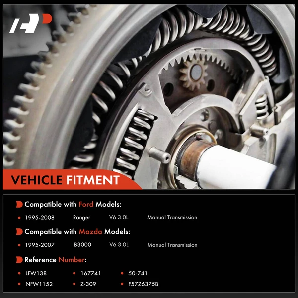 Clutch Flywheel 6 Holes 132 Teeth for Ford Ranger 95-08 Mazda B3000