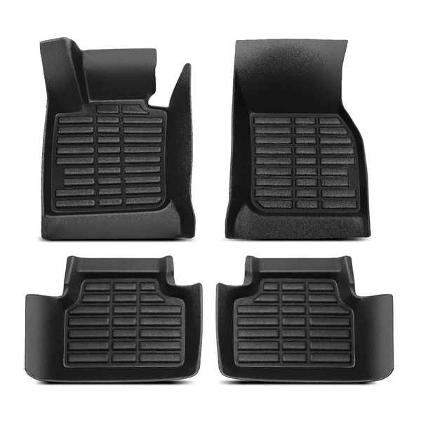 4 Pcs Front & Rear Black Floor Mats Liners for Mini Cooper 2014-2023