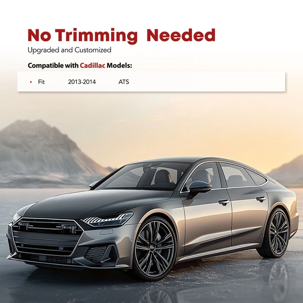 3 Pcs Front & Rear Black Floor Mats Liners for Cadillac ATS 2013-2014