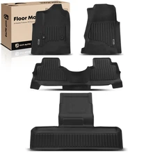 4 Pcs Front & Rear Black Floor Mats Liners