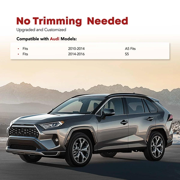 3 Pcs Front & Rear Black Floor Mats Liners for 2010-2014 Audi A5