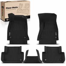 5 Pcs Front & Rear Black Floor Mats Liners
