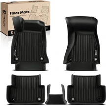 5 Pcs Front & Rear Black Floor Mats Liners