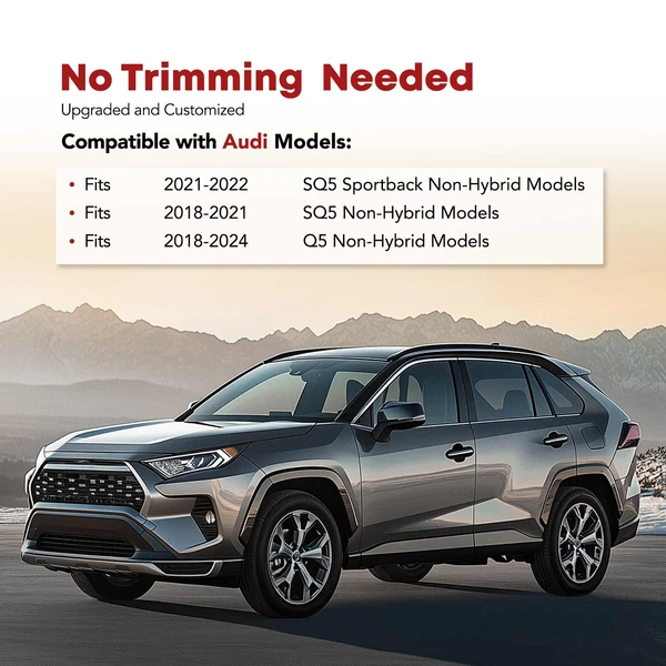Black Rear Trunk Mat Carpet Cargo Liner for 2018-2024 Audi Q5