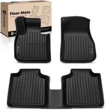 2 Pcs Front & 1 Pc Rear Black Floor Mats Liners for BMW X1 F48 2023-2024 Sport Utility