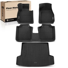 4 Pcs Front & Rear Black Floor Mats Trunk Cargo Liners for 2023-2024 BMW X1
