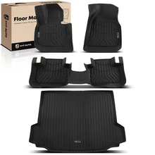 4 Pcs Front & Rear & Trunk Black Floor Mats Liners for 2018-2023 BMW X3