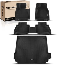 4 Pcs Front & Rear & Trunk Black Floor Mats Liners for BMW X5 2019-2024