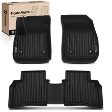 3 Pcs Front & Rear Black Floor Mats Liners for 2021-2025 Buick Envision