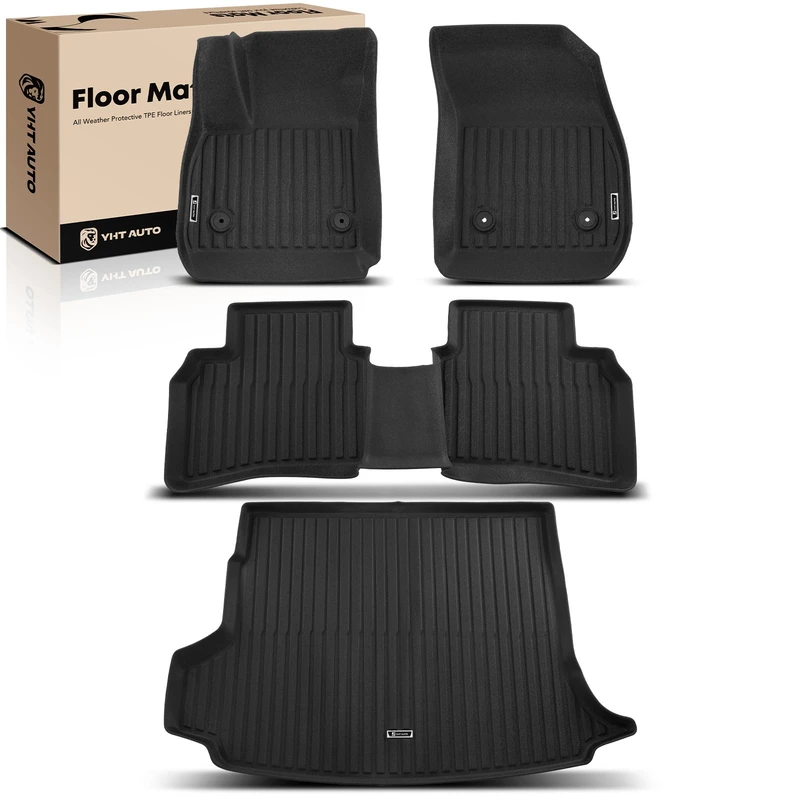 4 Pcs Front & Rear Floor Mats Trunk Cargo Liners for Buick Enclave 2018-2023