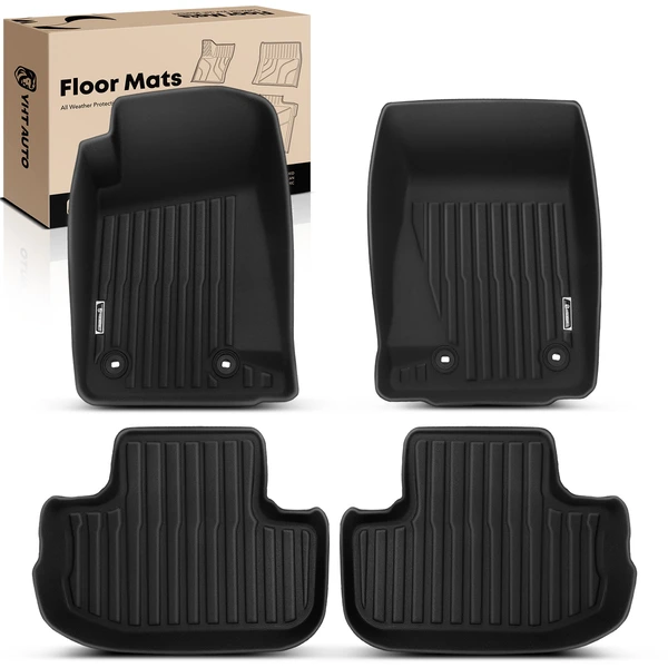 4 Pcs Front & Rear Floor Mats for 2010-2015 Chevrolet Camaro