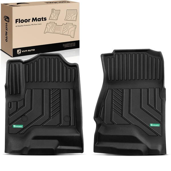 2 Pcs Front TPE Floor Mats Liners for 2015-2020 Chevrolet Tahoe