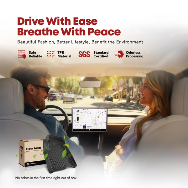 2 Pcs Front Black Floor Mats for 2021-2023 Chevrolet Suburban