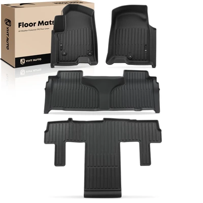 4 Pcs Front & Rear Floor Mats Liners