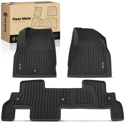 3 Pcs Front & Rear Floor Mats Liners